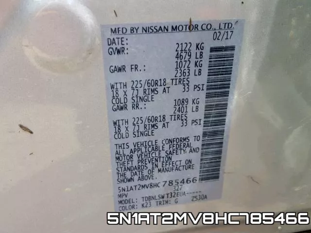 5N1AT2MV8HC785466 фото 2
