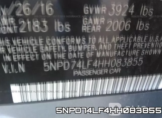 5NPD74LF4HH083855 фото 9