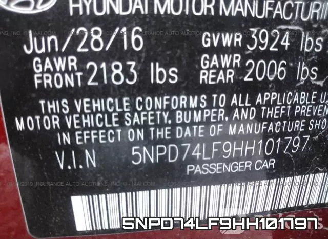 5NPD74LF9HH101797 фото 10