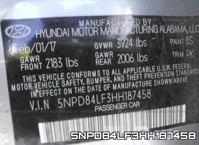 5NPD84LF3HH187458 фото 10