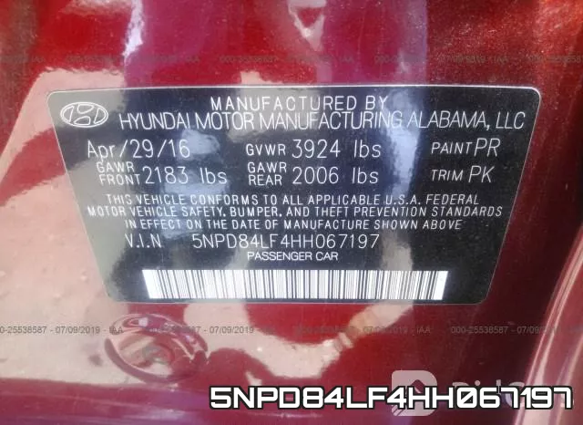 5NPD84LF4HH067197 фото 10