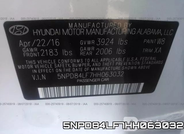 5NPD84LF7HH063032 фото 10