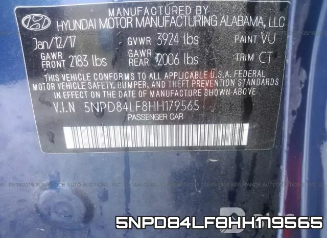 5NPD84LF8HH179565 фото 10