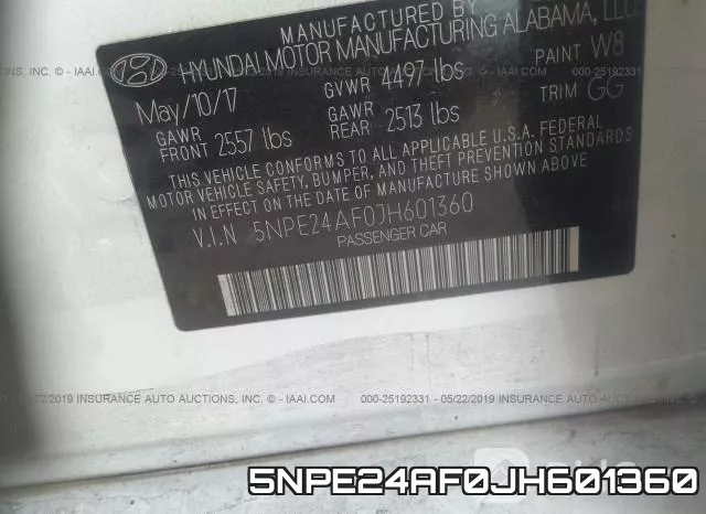 5NPE24AF0JH601360 фото 10