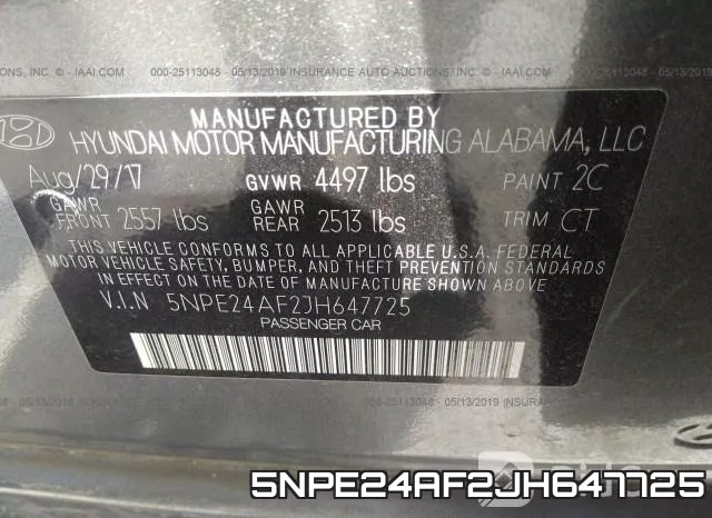 5NPE24AF2JH647725 фото 10