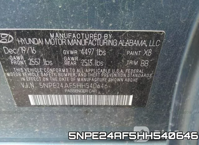 5NPE24AF5HH540646 фото 10