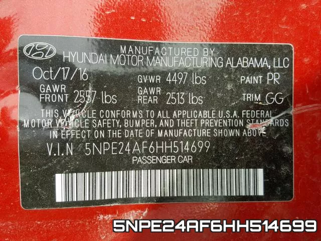 5NPE24AF6HH514699 фото 2