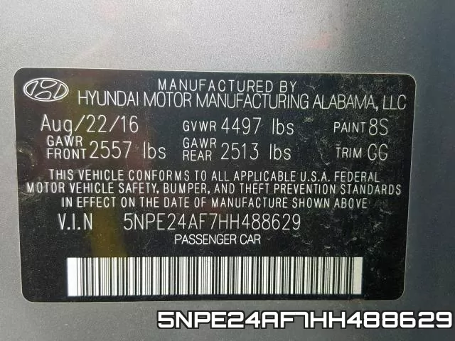 5NPE24AF7HH488629 фото 2