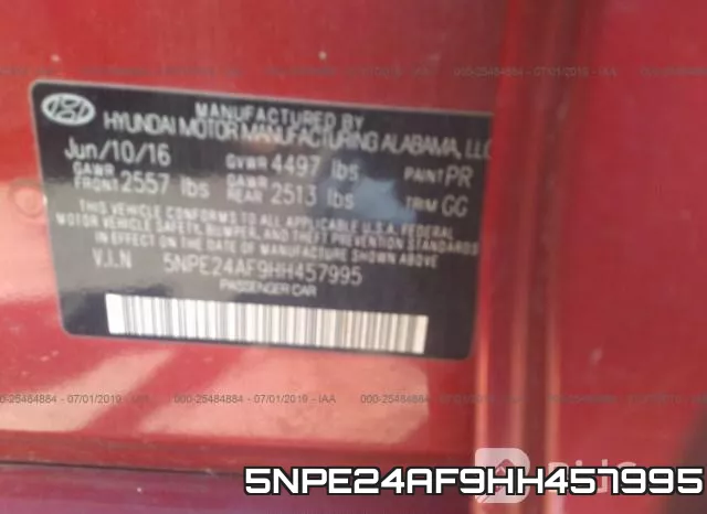 5NPE24AF9HH457995 фото 10