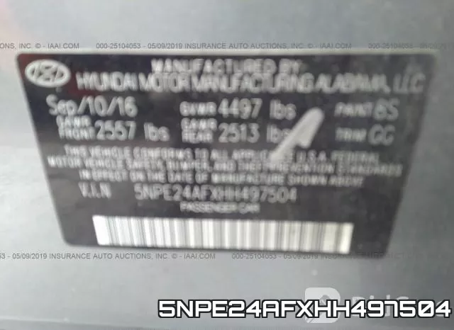 5NPE24AFXHH497504 фото 10