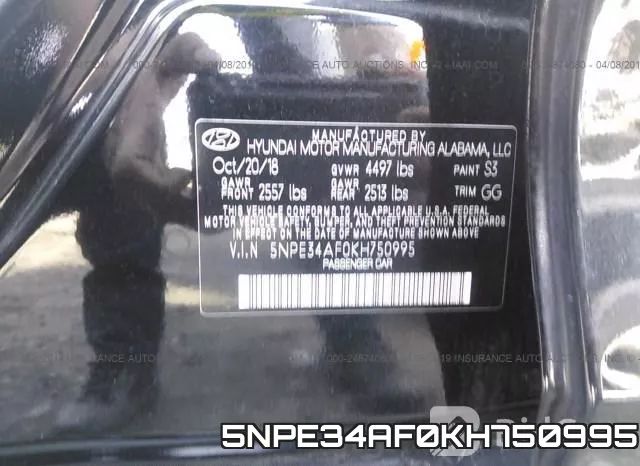 5NPE34AF0KH750995 фото 10