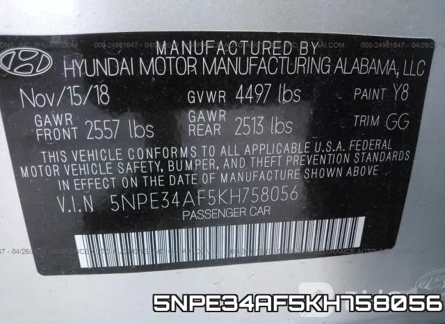 5NPE34AF5KH758056 фото 10