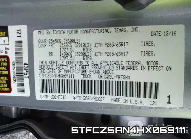 5TFCZ5AN4HX069111 фото 10
