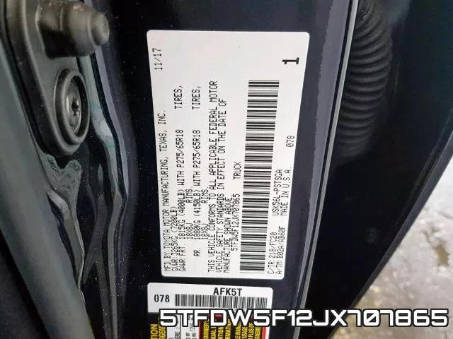 5TFDW5F12JX707865 фото 2