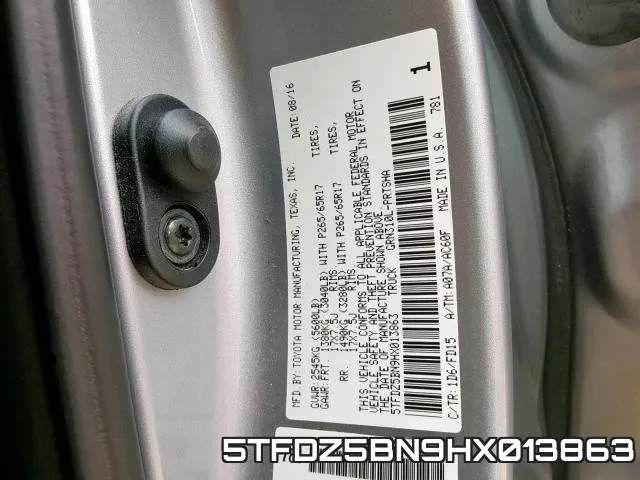 5TFDZ5BN9HX013863 фото 2