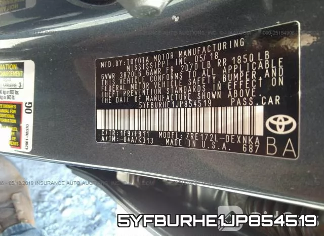 5YFBURHE1JP854519 фото 10