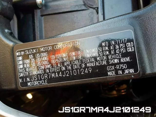 JS1GR7MA4J2101249 фото 2