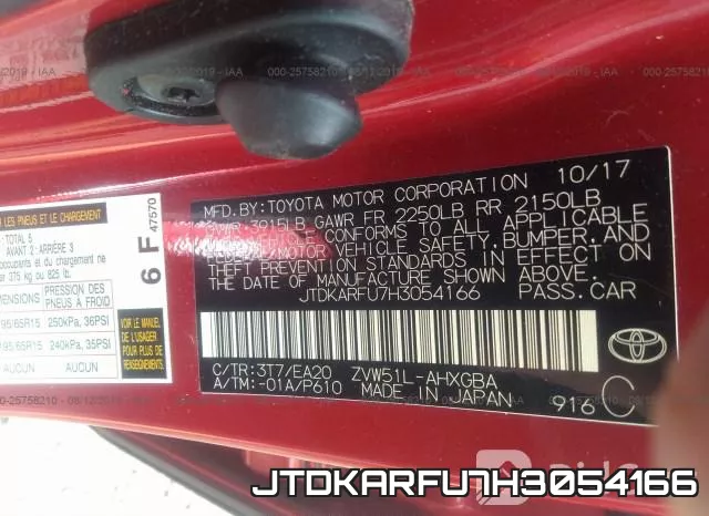 JTDKARFU7H3054166 фото 10