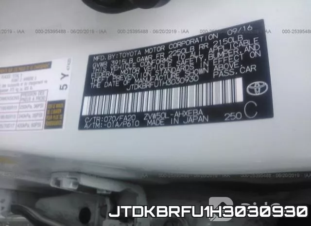 JTDKBRFU1H3030930 фото 10