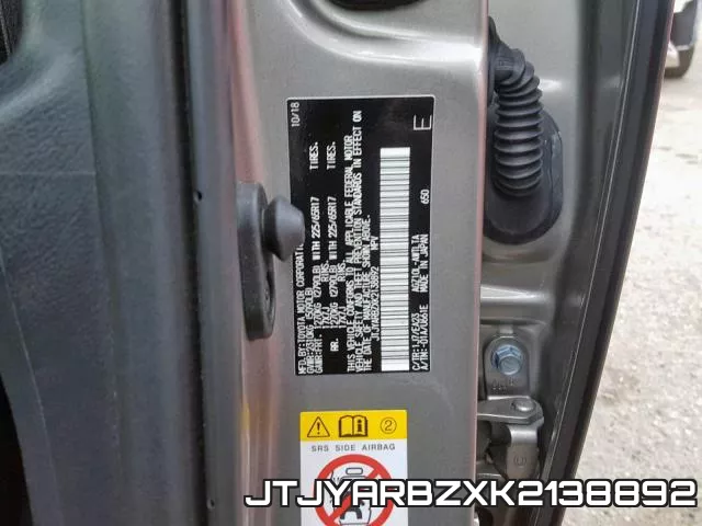 JTJYARBZXK2138892 фото 2