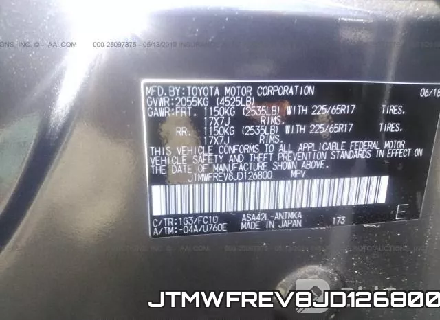 JTMWFREV8JD126800 фото 10