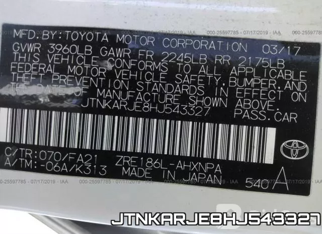 JTNKARJE8HJ543327 фото 10
