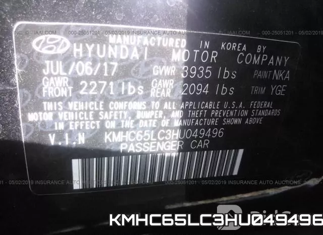 KMHC65LC3HU049496 фото 10