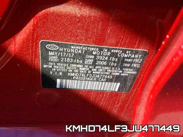 KMHD74LF3JU477449 фото 2