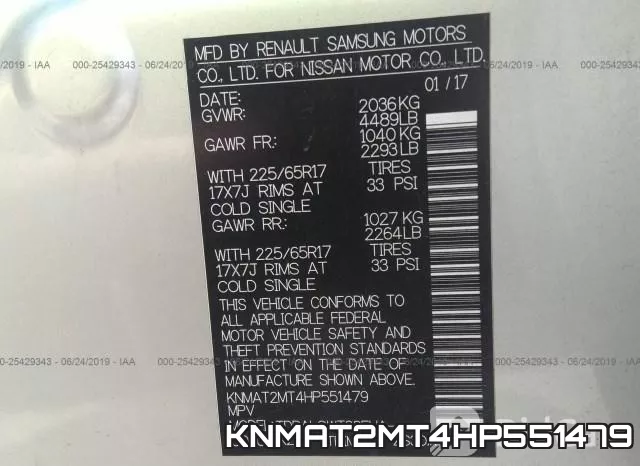 KNMAT2MT4HP551479 фото 10