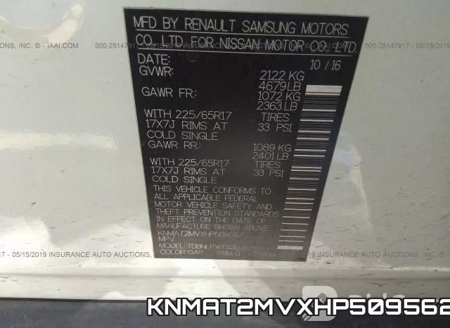 KNMAT2MVXHP509562 фото 10