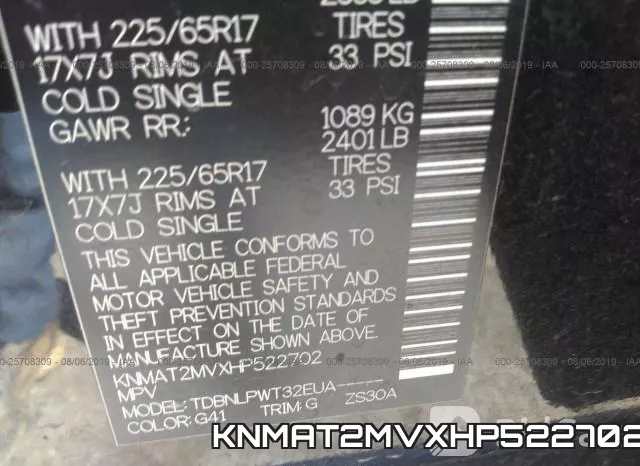 KNMAT2MVXHP522702 фото 10