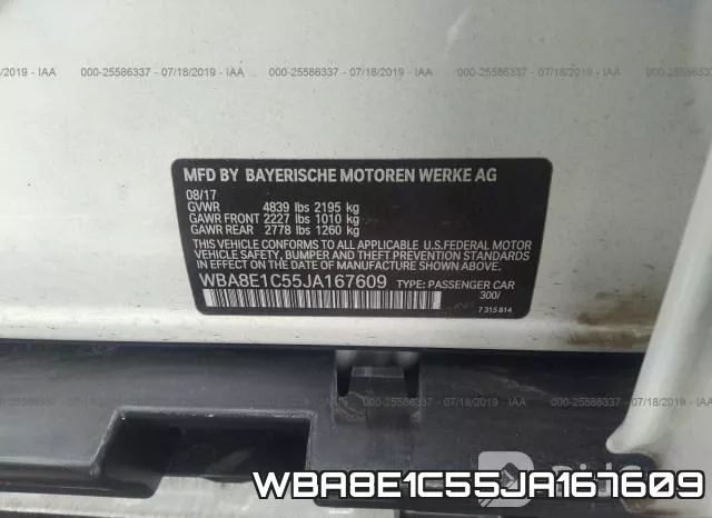 WBA8E1C55JA167609 фото 10