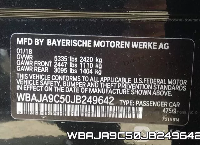 WBAJA9C50JB249642 фото 10