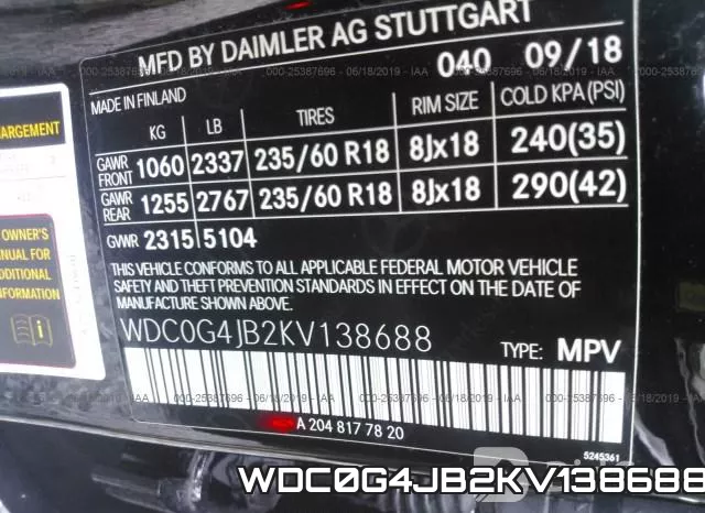 WDC0G4JB2KV138688 фото 10
