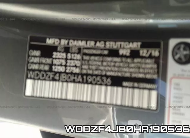 WDDZF4JB0HA190536 фото 10