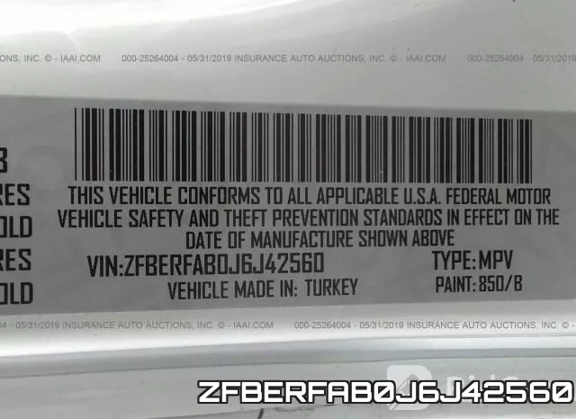 ZFBERFAB0J6J42560 фото 10