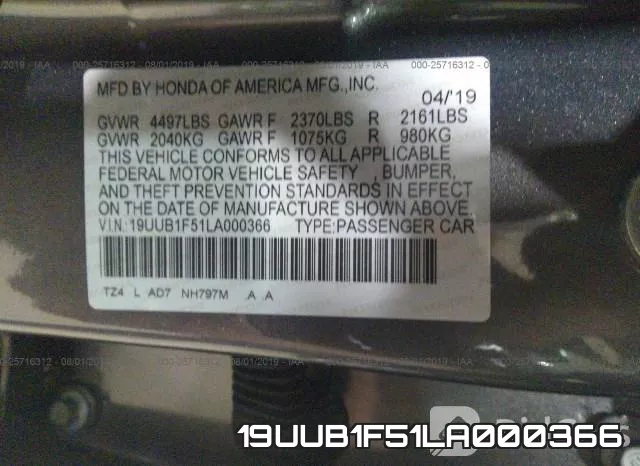 19UUB1F51LA000366 фото 10