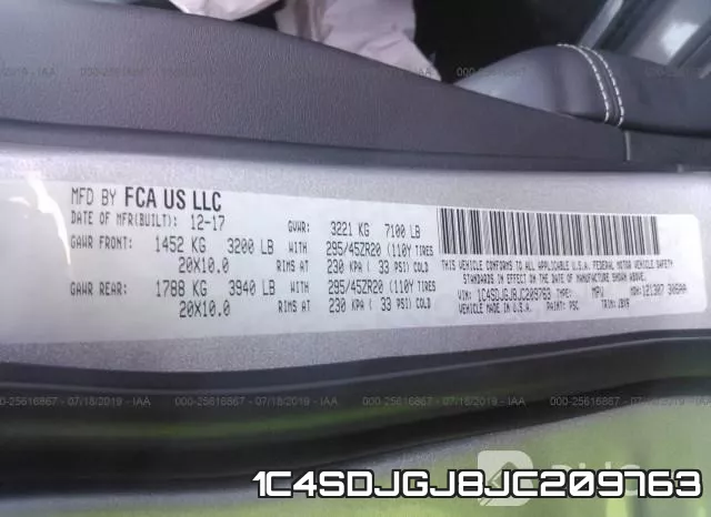 1C4SDJGJ8JC209763 фото 10
