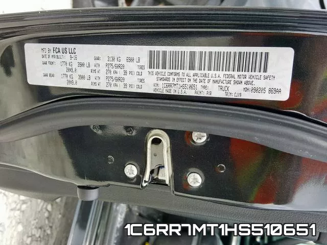 1C6RR7MT1HS510651 фото 2