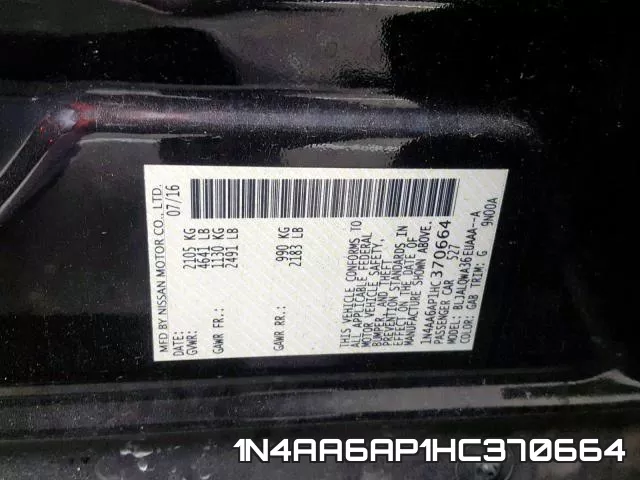 1N4AA6AP1HC370664 фото 2