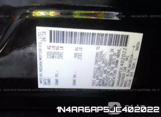 1N4AA6AP5JC402022 фото 10