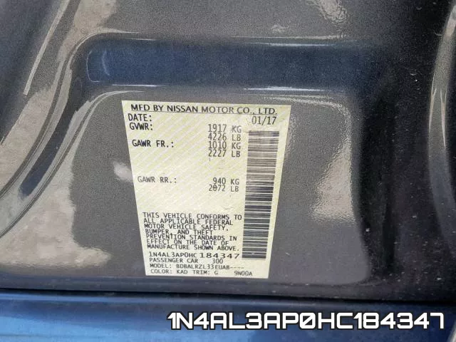 1N4AL3AP0HC184347 фото 2