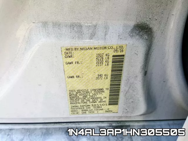 1N4AL3AP1HN305505 фото 2