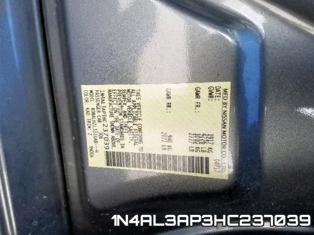 1N4AL3AP3HC237039 фото 2