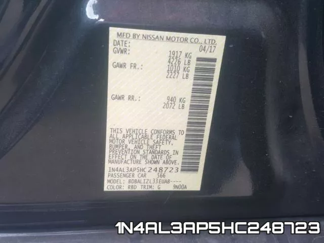 1N4AL3AP5HC248723 фото 2