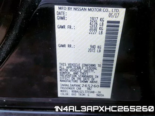 1N4AL3APXHC265260 фото 2