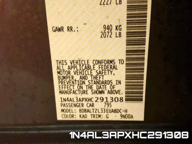 1N4AL3APXHC291308 фото 2