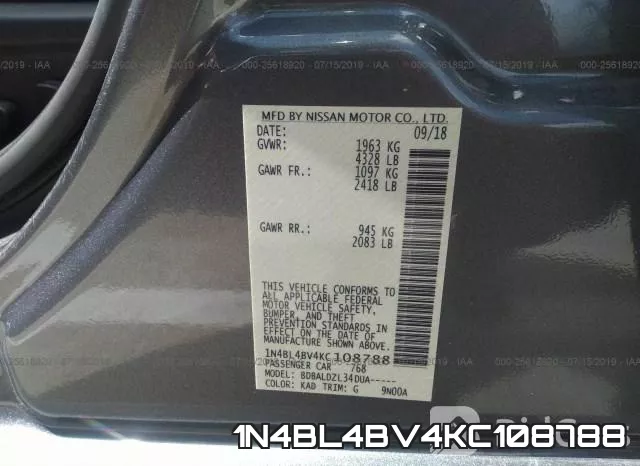 1N4BL4BV4KC108788 фото 10