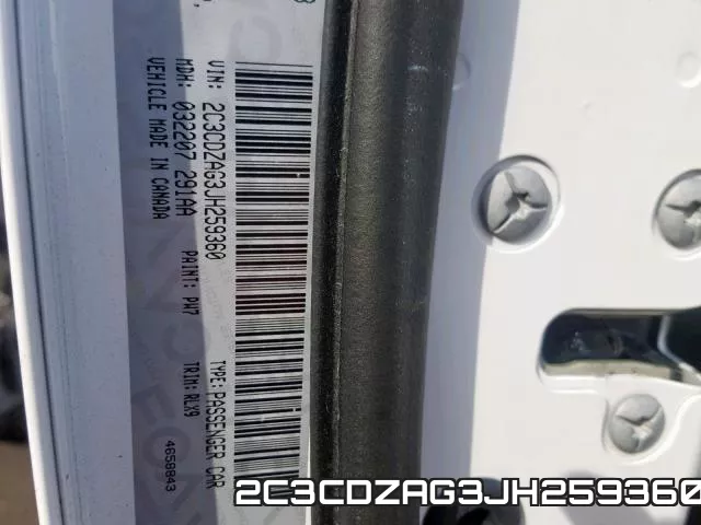 2C3CDZAG3JH259360 фото 2