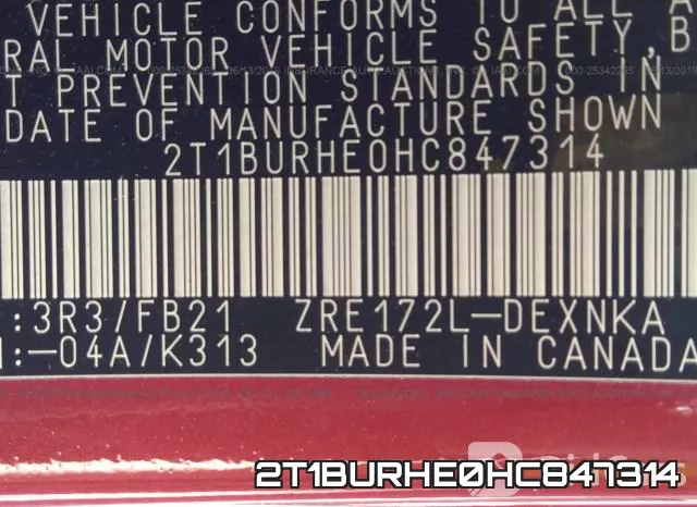 2T1BURHE0HC847314 фото 10